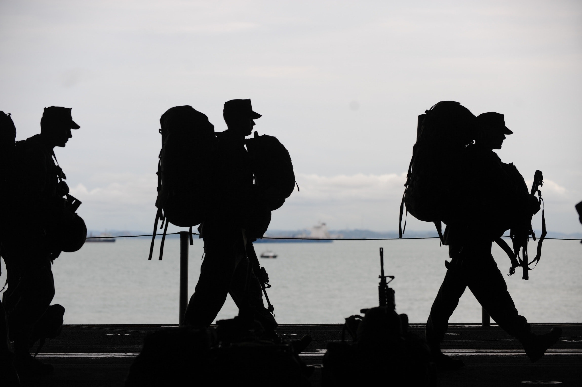Soldaten mit Ausrüstung