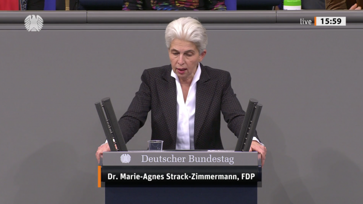 Screenshot: Rede zum Verteidigungshaushalt