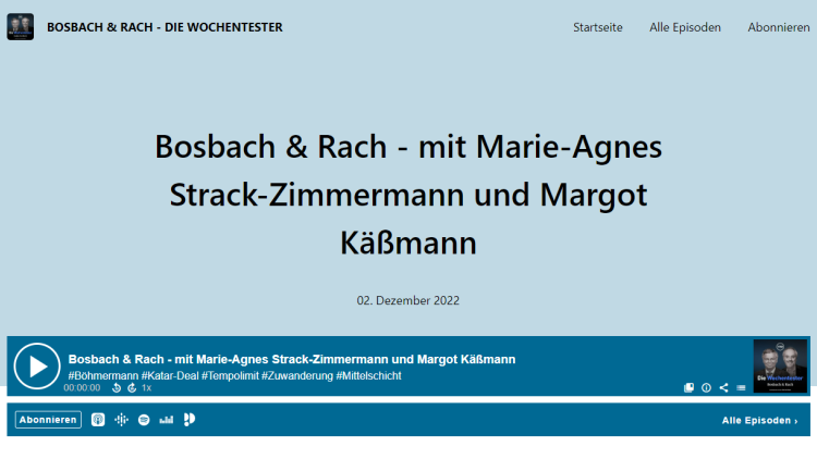 Screenshot Podcast Bosbach & Rach
