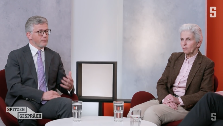 Marie-Agnes Strack-Zimmermann beim SPIEGEL-Spitzengespräch
