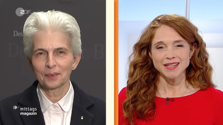Marie-Agnes Strack-Zimmermann im ZDF Mittagsmagazin