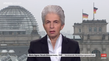 Marie-Agnes Strack-Zimmermann beim phoenix tagesgespräch