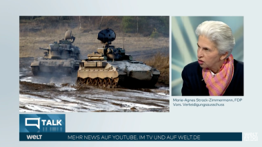 Marie-Agnes Strack-Zimmermann im Welt talk